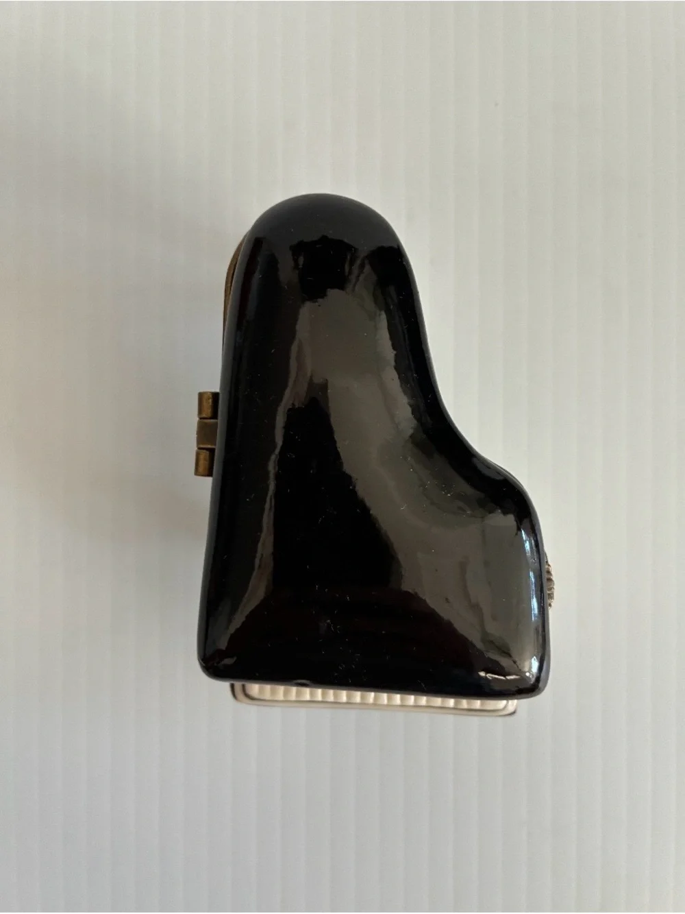 Vintage Black Piano Small Trinket Box Collectible Contemporary Classic Retro